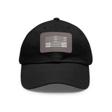 Star Barbell - Dad Hat with Leather Patch (Rectangle) - White Logo