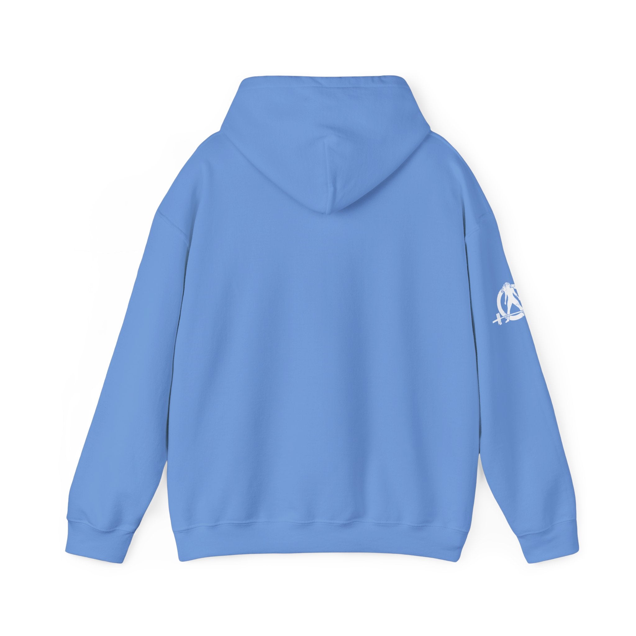 Cardio = Lift Weights Faster - Unisex Heavy Blend Hooded Sweatshirt - White Print on Front
