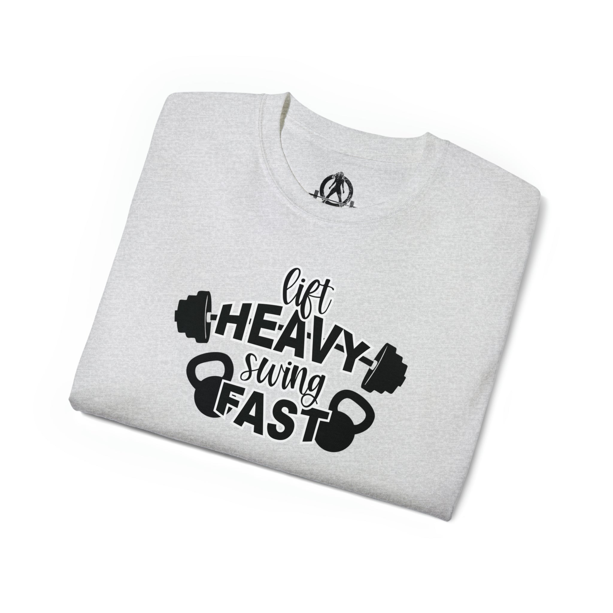 Lift Heavy Swing Fast - Unisex Ultra Cotton Tee - Black Logo