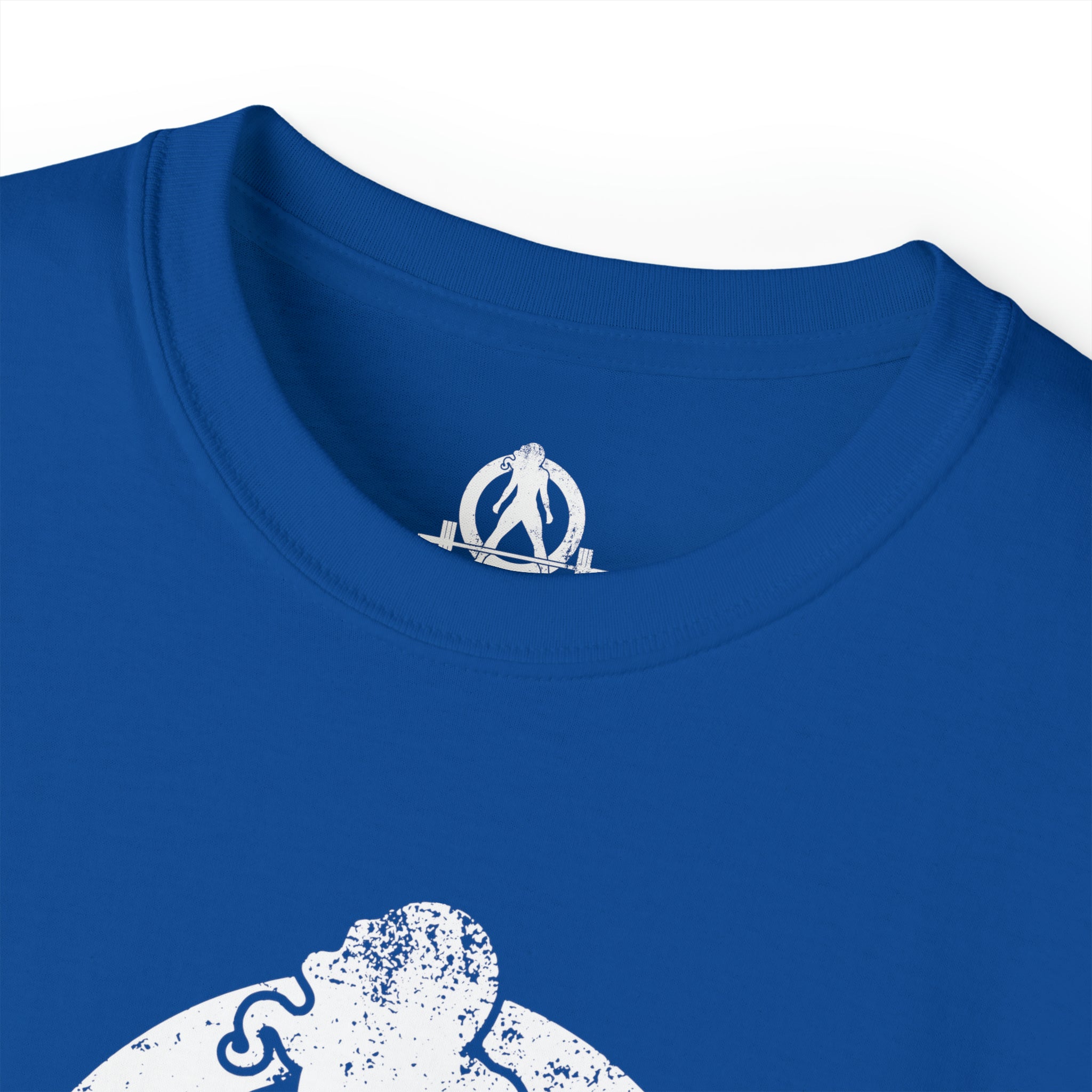 Strong Not Skinny - Unisex Ultra Cotton Tee - White Distressed Logo