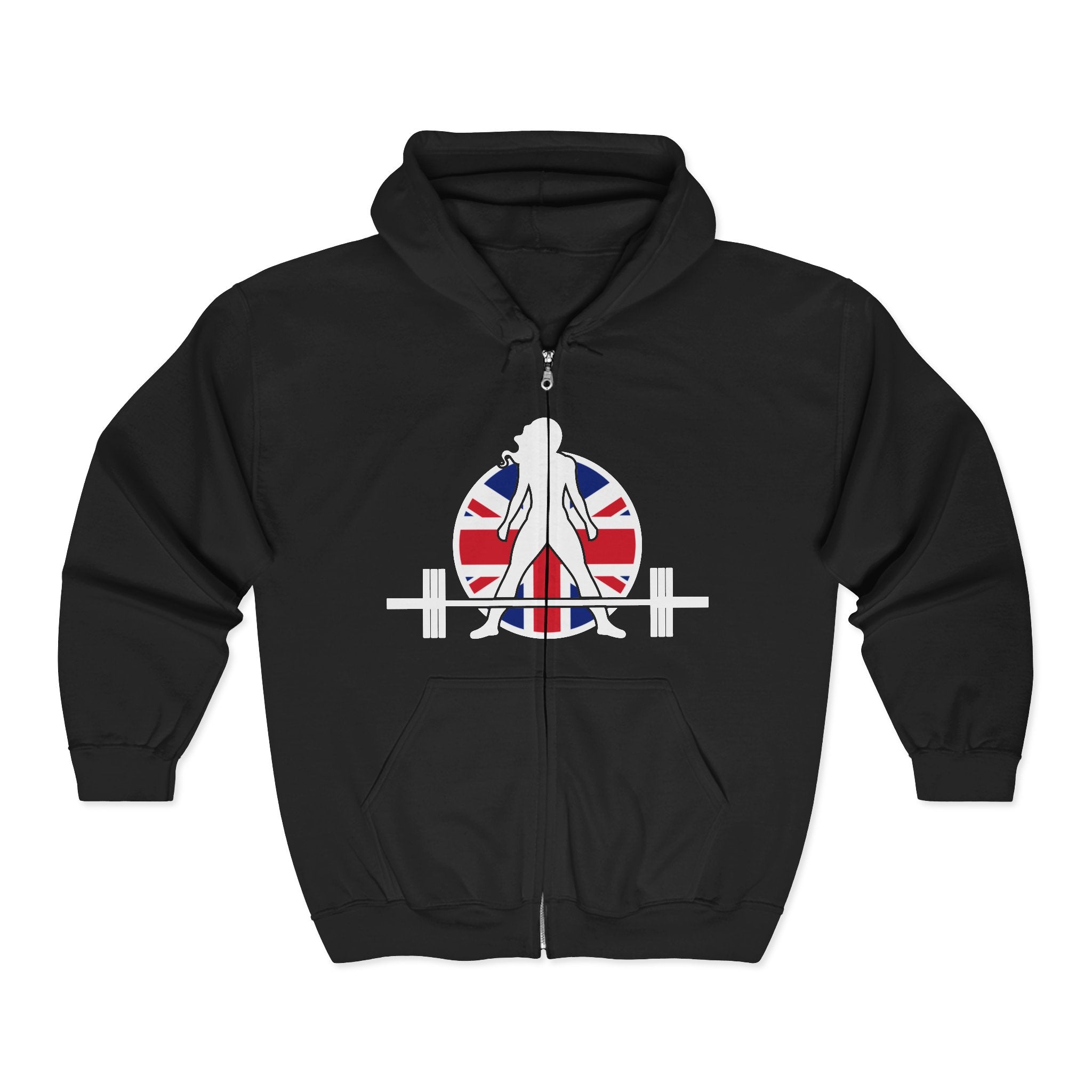 WWLW UK Logo -  Unisex Heavy Blend™ Full Zip Hooded Sweatshirt – Plain Back