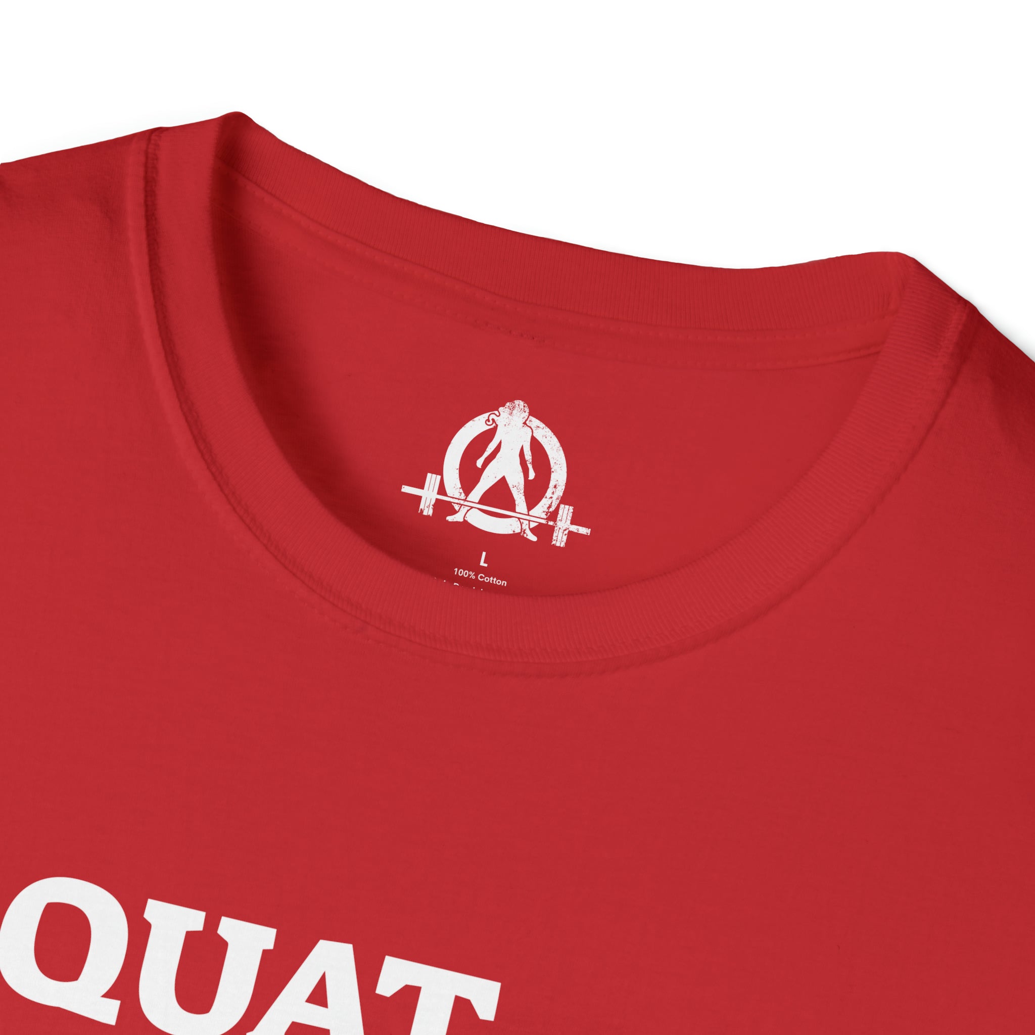 Squat Bench Deadlift Repeat - Unisex Softstyle T-Shirt - Black & Pink - Plain Back