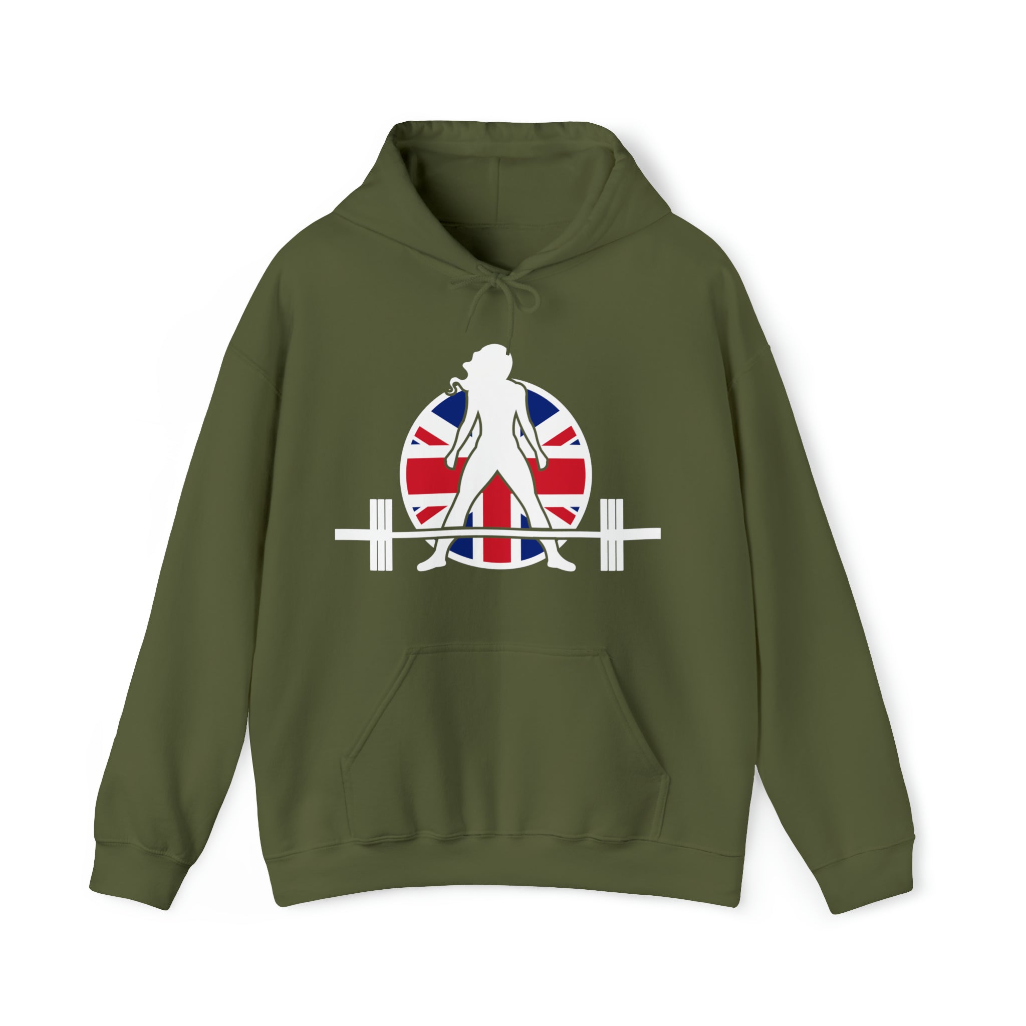 UK Logo - Unisex Heavy Blend Hooded Sweatshirt -  Plain Back