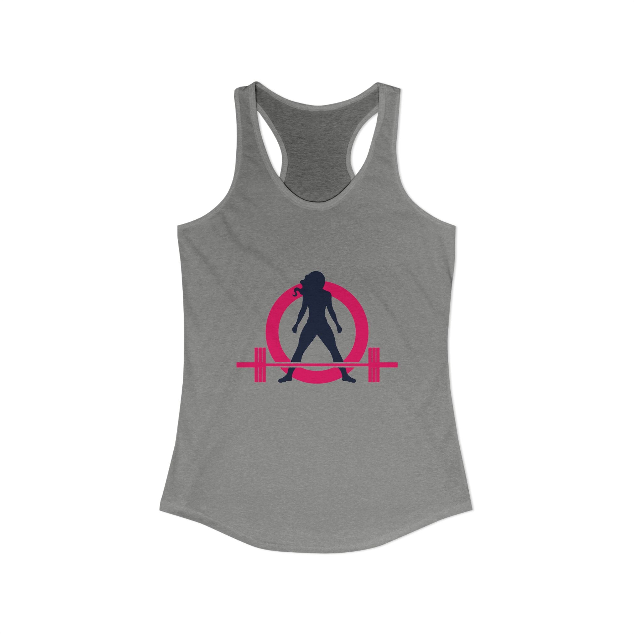 Women's Ideal Racerback Tank - Classic Logo Dark - Plain Back