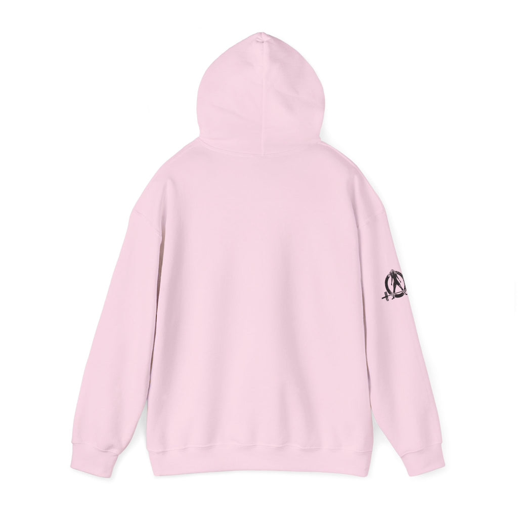 Coffee & Barbells  - Unisex Heavy Blend Hooded Sweatshirt - Black Logo on Front & Right Sleeve