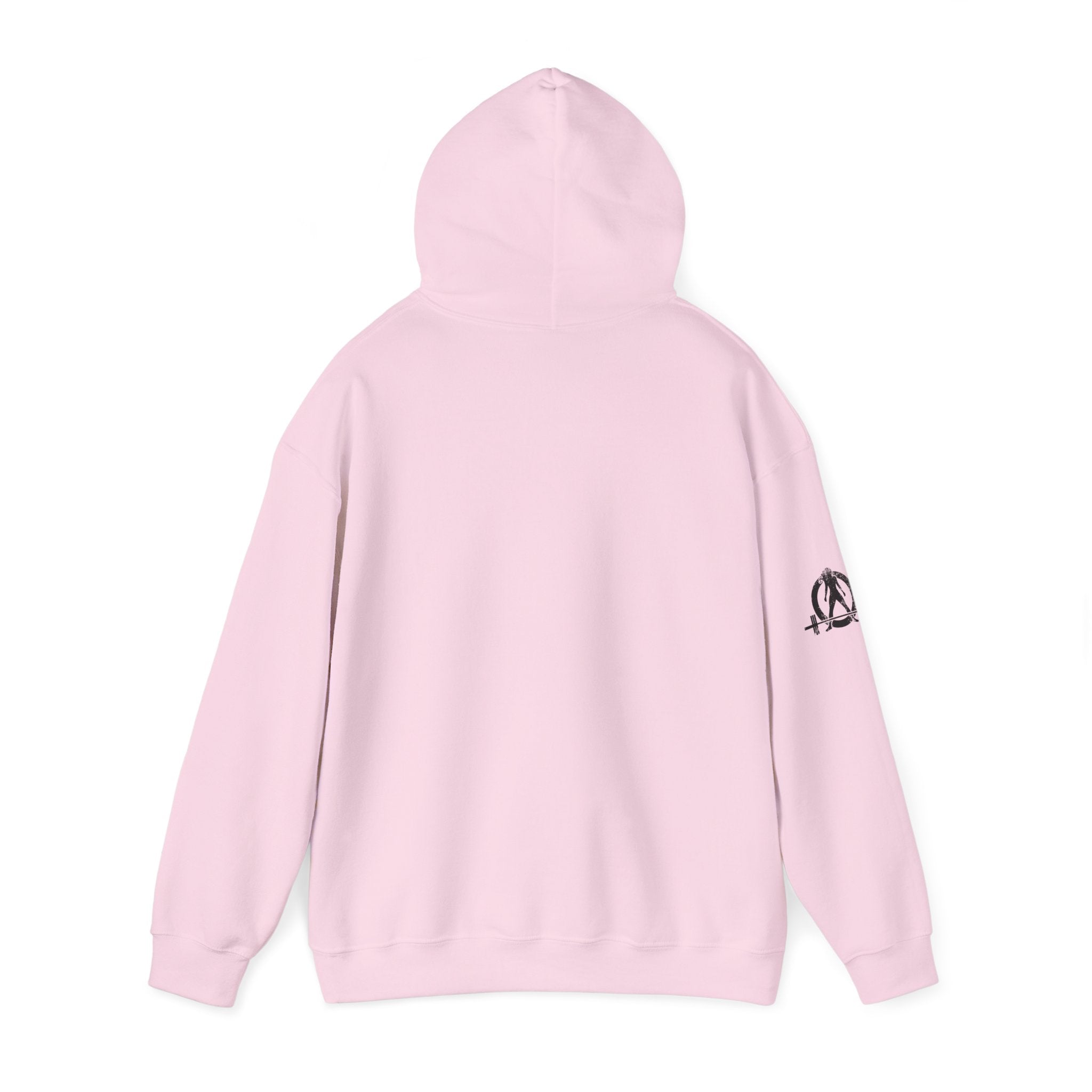 Coffee & Barbells  - Unisex Heavy Blend Hooded Sweatshirt - Black Logo on Front & Right Sleeve
