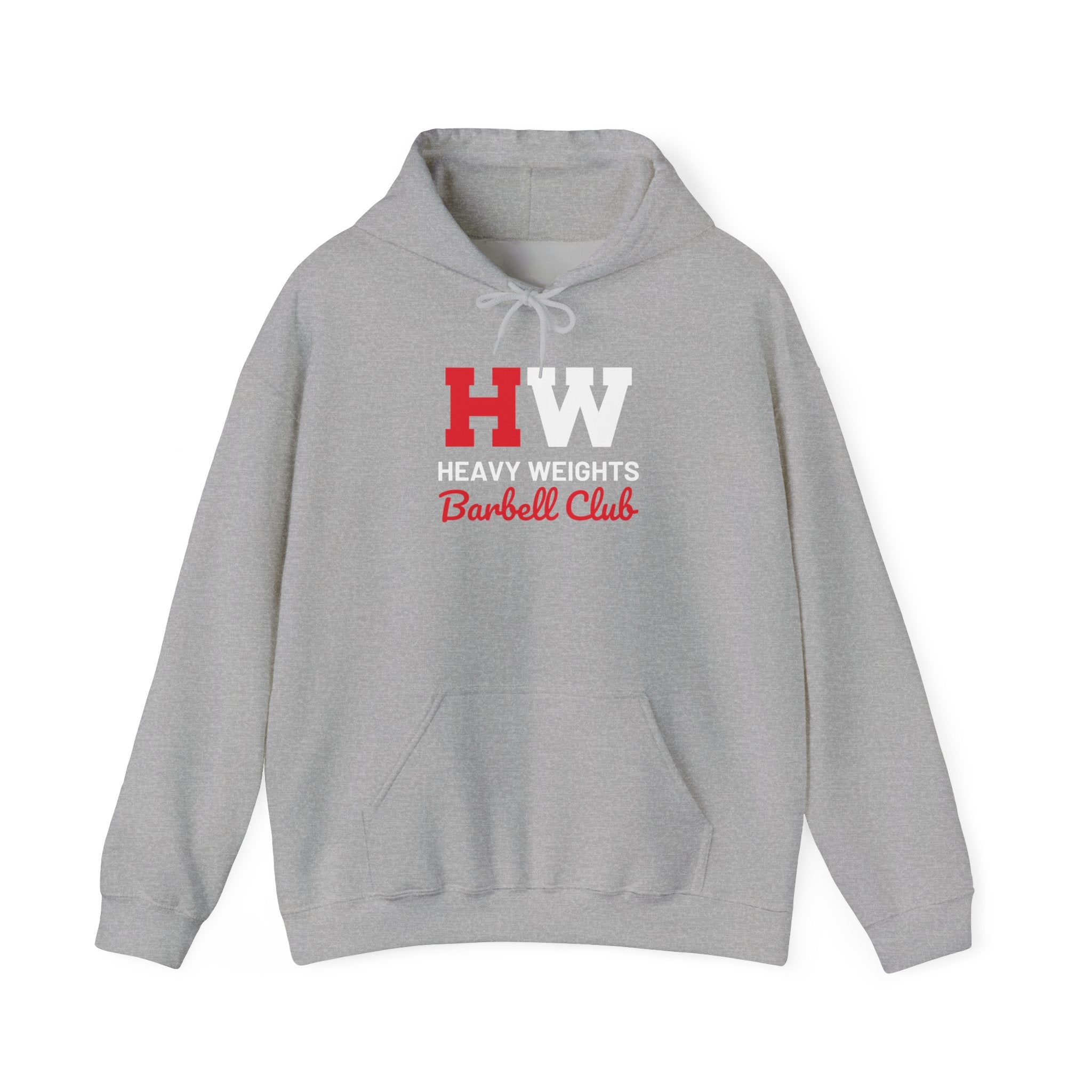 Heavy Weights Barbell Club  - Unisex Heavy Blend Hooded Sweatshirt  - Front Logo