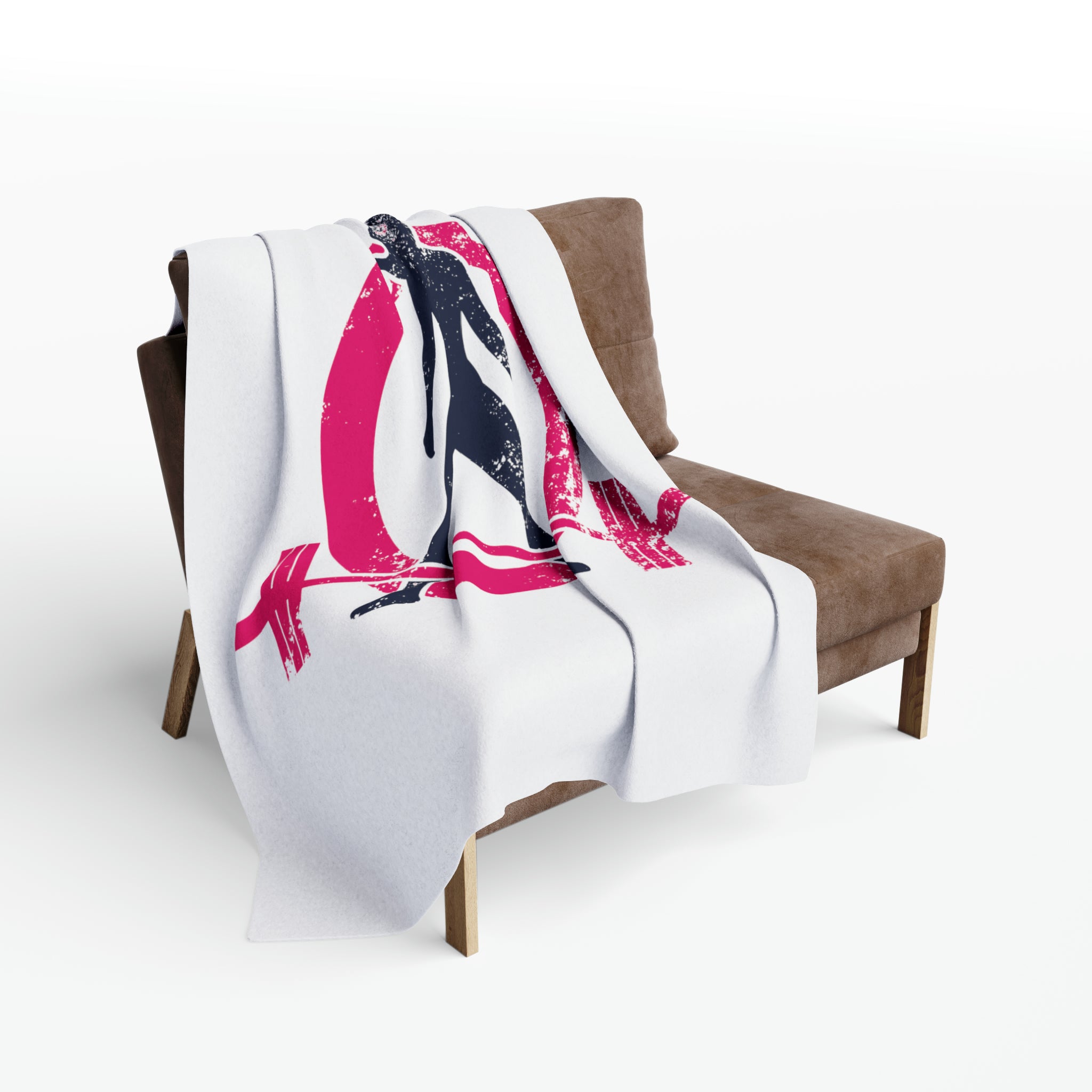 Arctic Fleece Blanket - White Distressed Logo