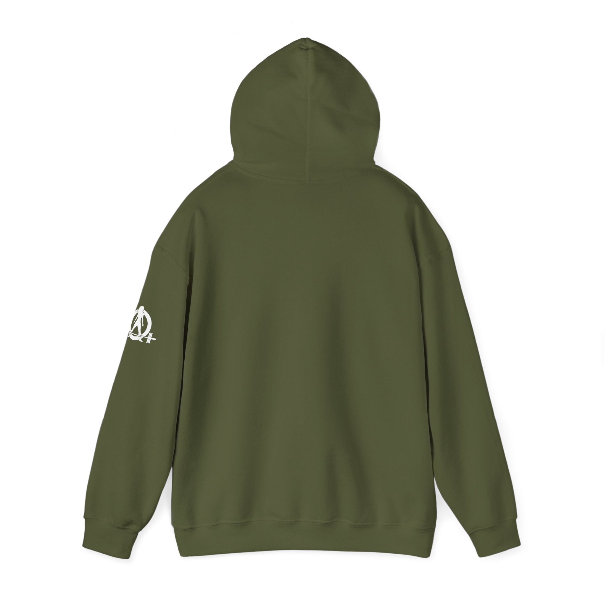 45 + 45 = 135  - Unisex Heavy Blend Hooded Sweatshirt  - White Print on Front & Arm