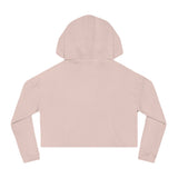 Women’s Cropped Hooded Sweatshirt - White Distressed Logo