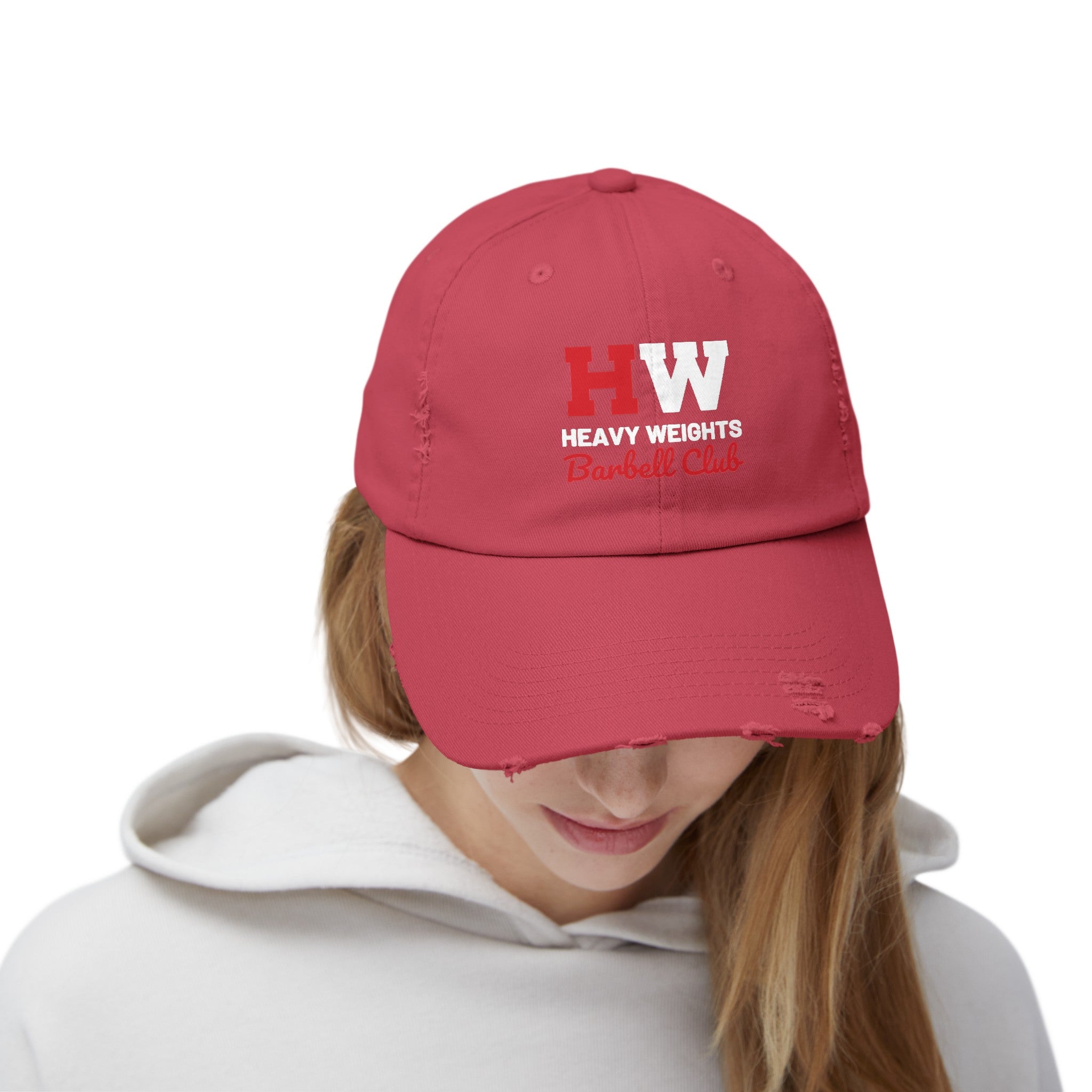 Heavy Weights Barbell Club - Unisex Distressed Cap - Classic Color Logo