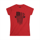 USA Barbell - Women's Softstyle Tee - Black Front Logo