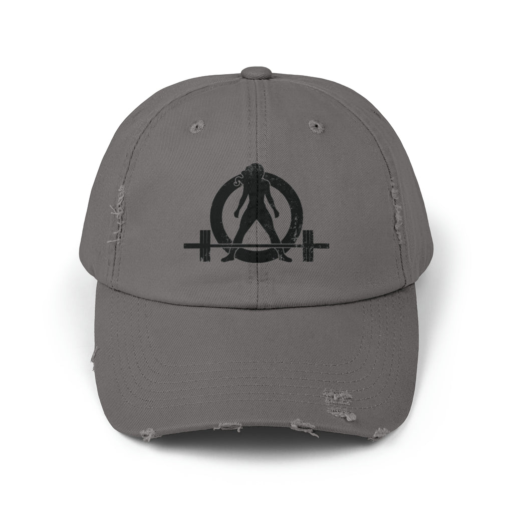 Unisex Distressed Cap - Classic Black Logo