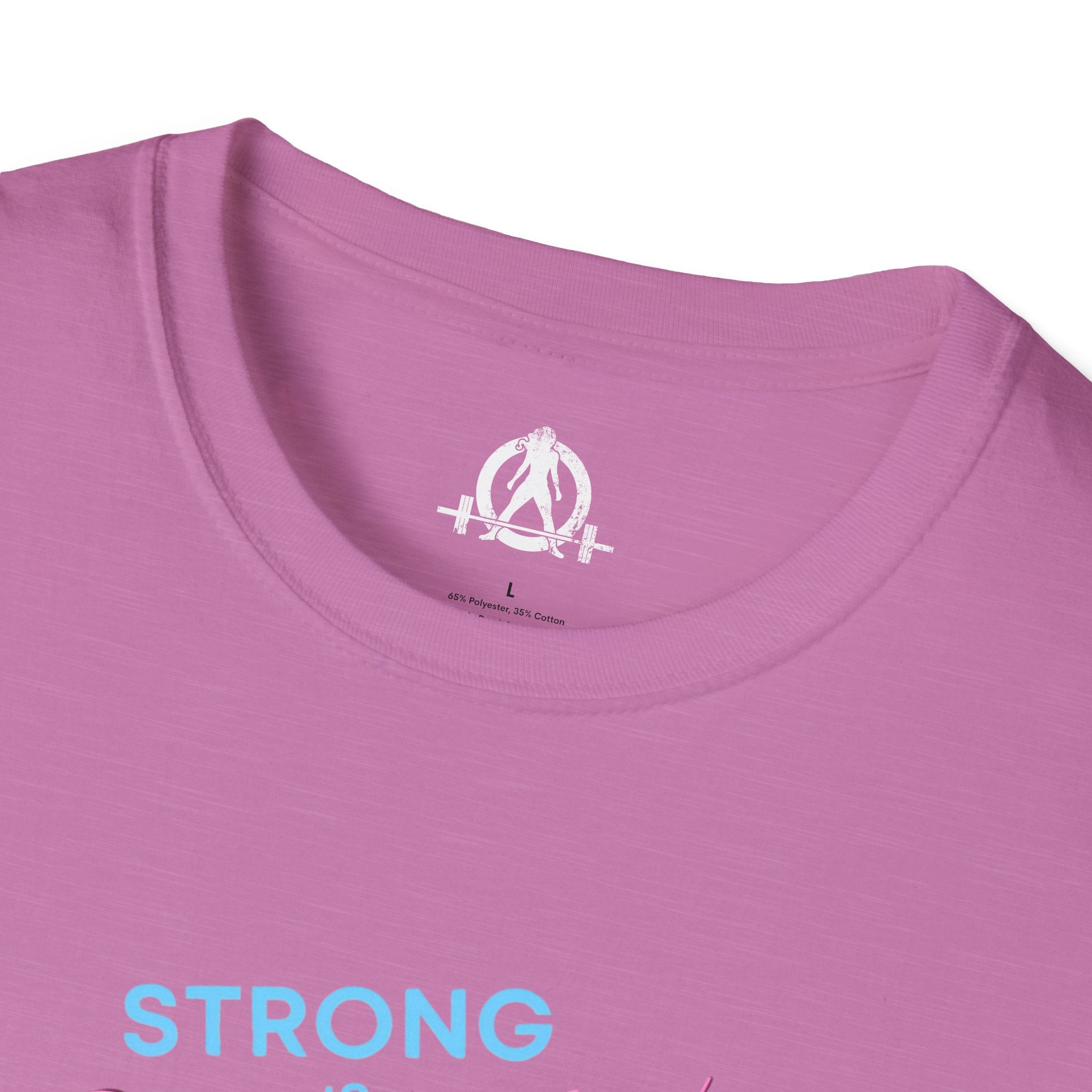 Strong Is Beautiful - Comic - Unisex Softstyle T-Shirt - White Print on Front Plain Back