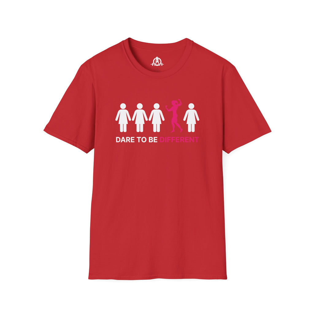 Dare To Be Different - Flex - Unisex Softstyle T-Shirt - Logo Front - Plain Back