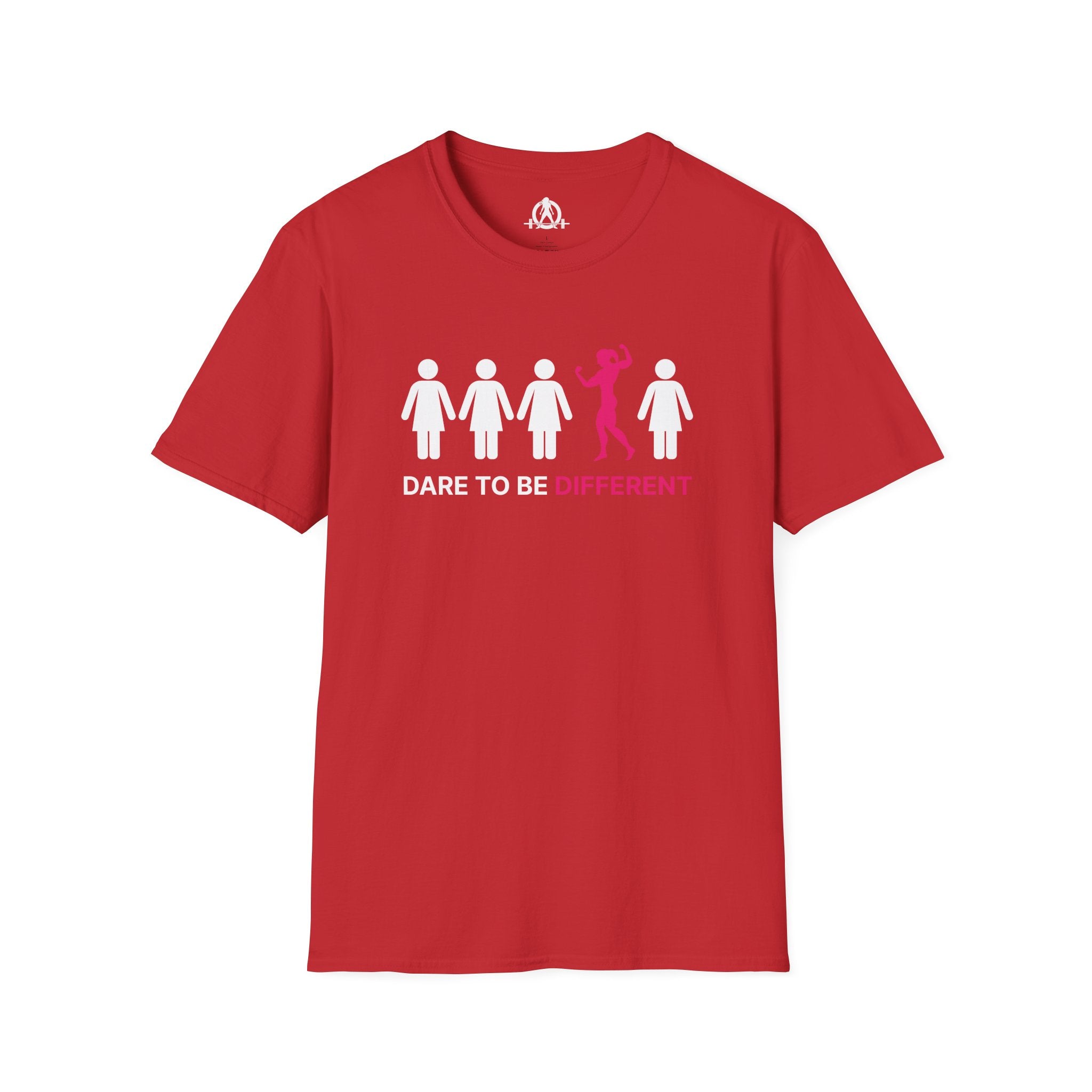 Dare To Be Different - Flex - Unisex Softstyle T-Shirt - Logo Front Plain Back
