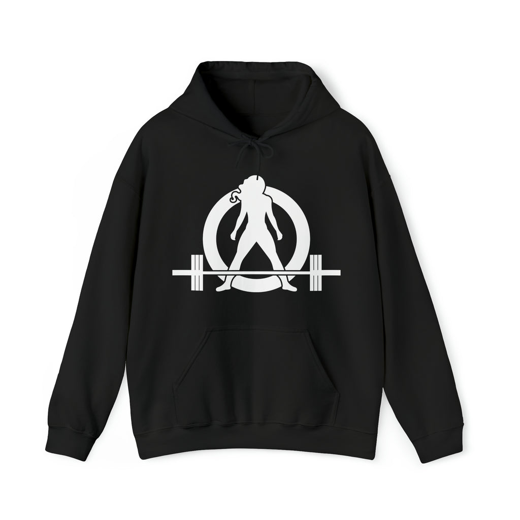 Kick Your Ass - Classic Logo White - Unisex Heavy Blend Hooded Sweatshirt (BEST SELLER)