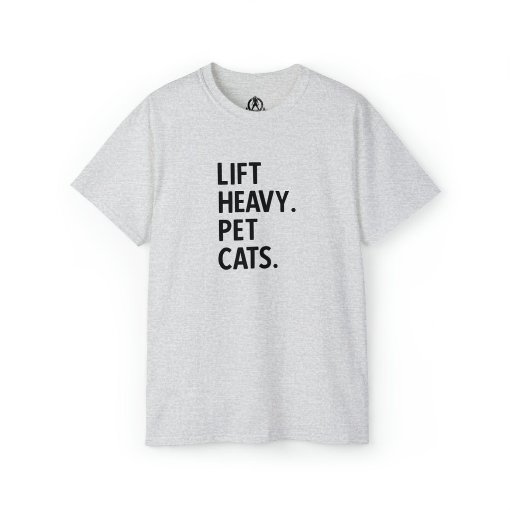 Lift Heavy Pet Cats - Unisex Ultra Cotton Tee - Black Logo