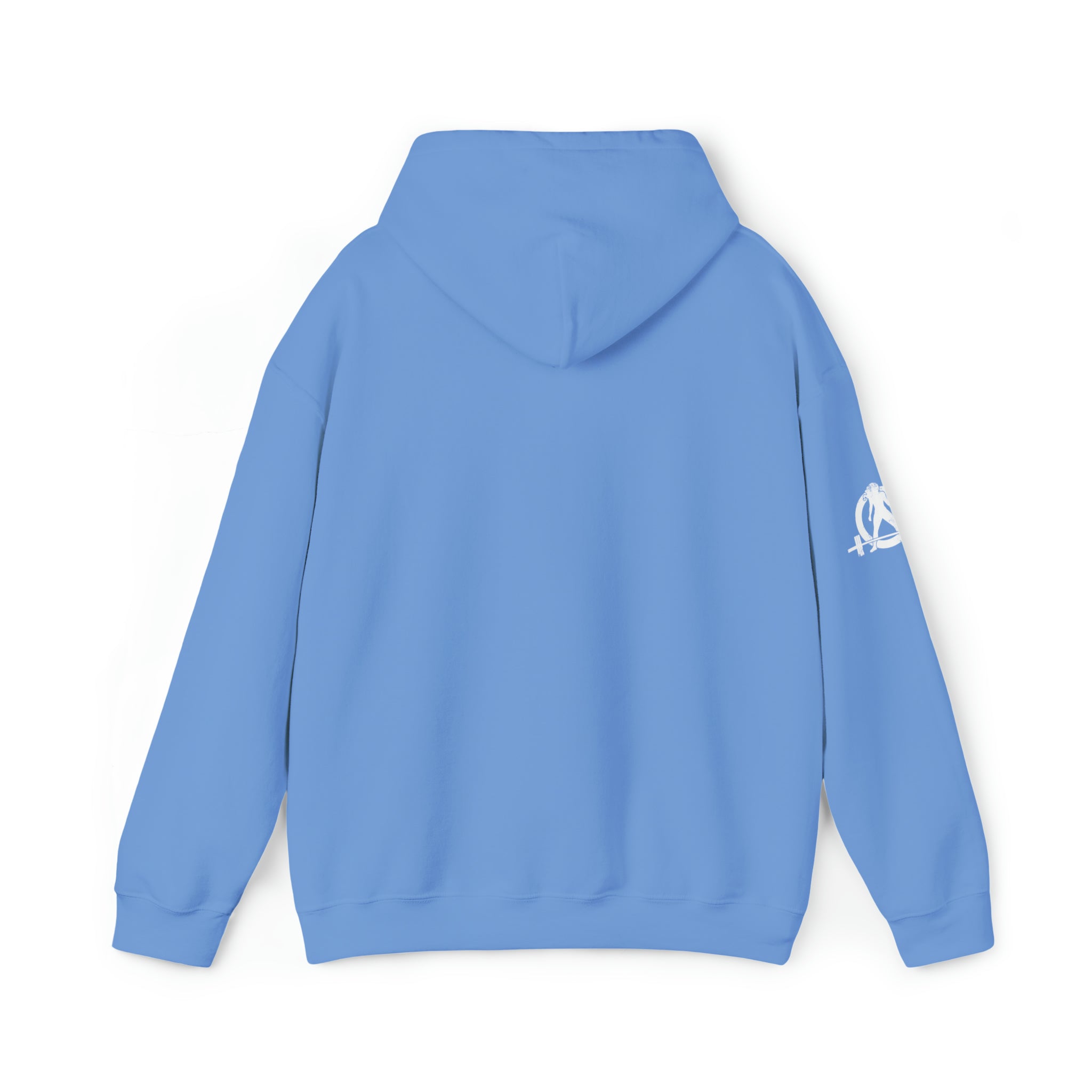 I Could Hip Thrust You - Unisex Heavy Blend Hooded Sweatshirt - White Distressed Logo on Front & Right Sleeve