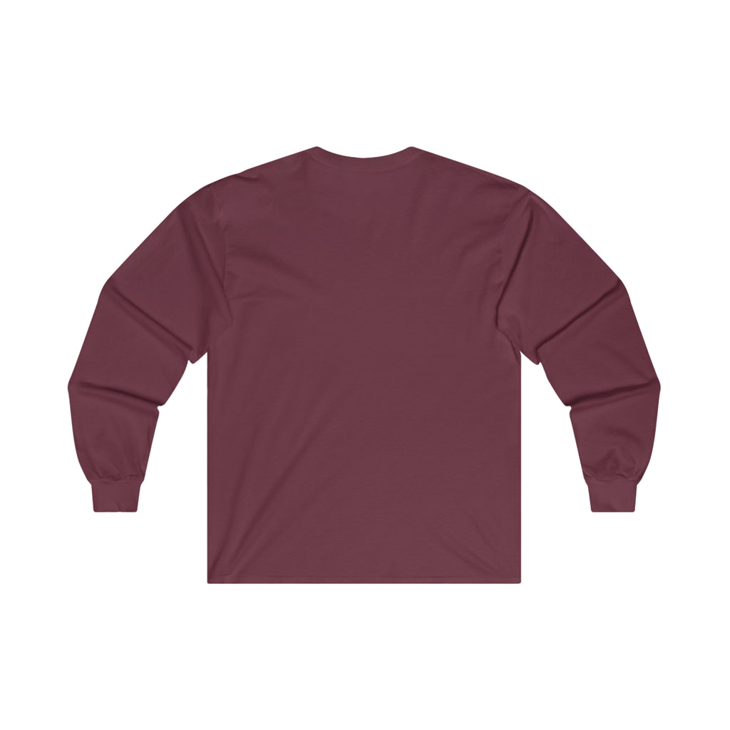 Coffee & Barbells - Unisex Ultra Cotton Long Sleeve Tee - Black Front Logo Plain Back