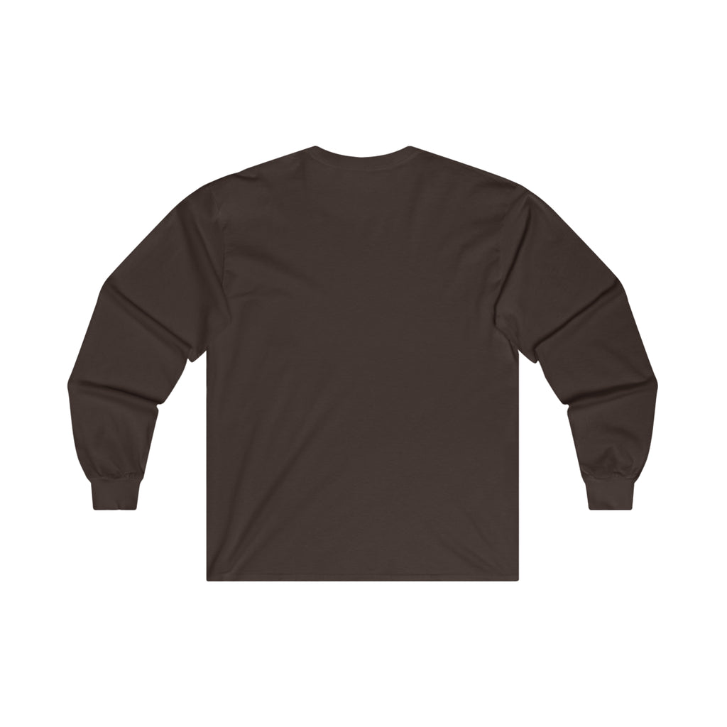 Coffee & Barbells - Unisex Ultra Cotton Long Sleeve Tee - Black Front Logo Plain Back