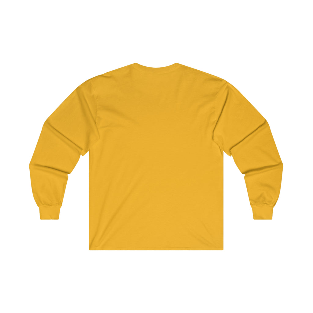 Coffee & Barbells - Unisex Ultra Cotton Long Sleeve Tee - Black Front Logo Plain Back