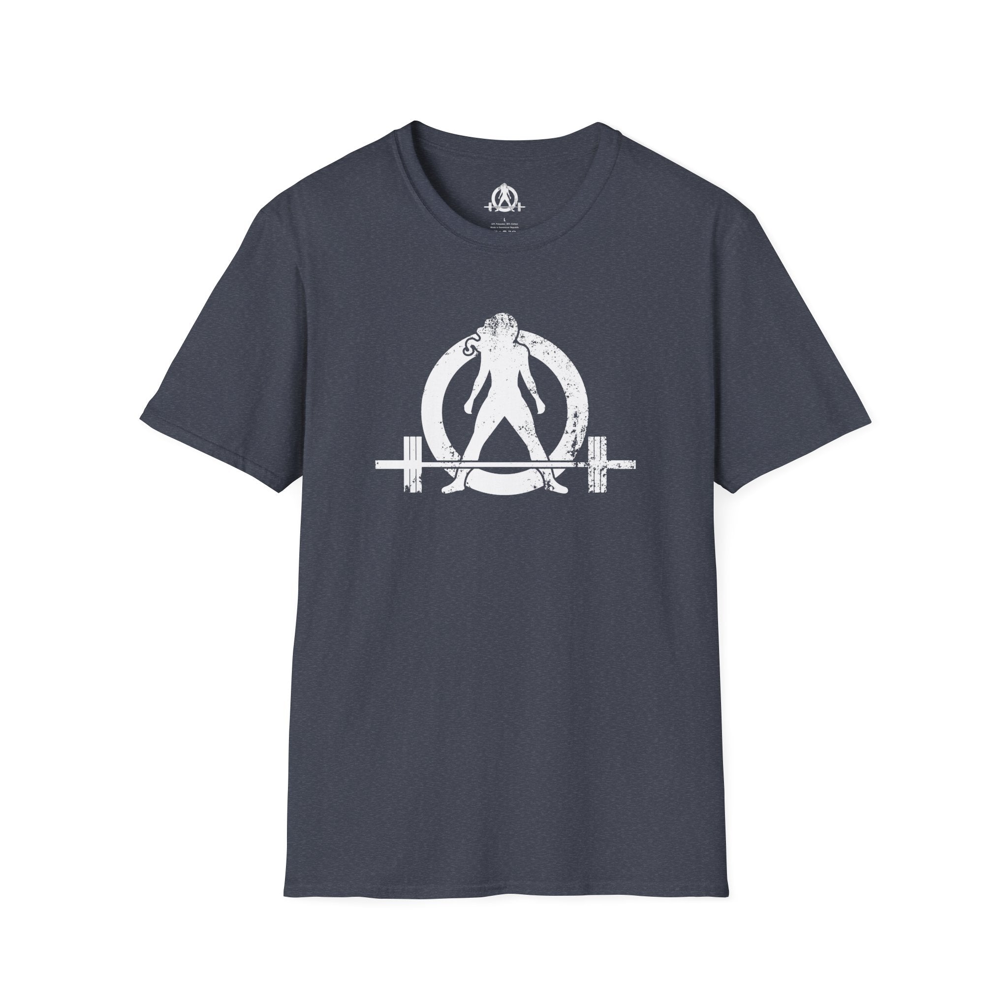 Kick Your Ass  - Unisex Softstyle T-Shirt - Distressed White Print on Front Plain Back
