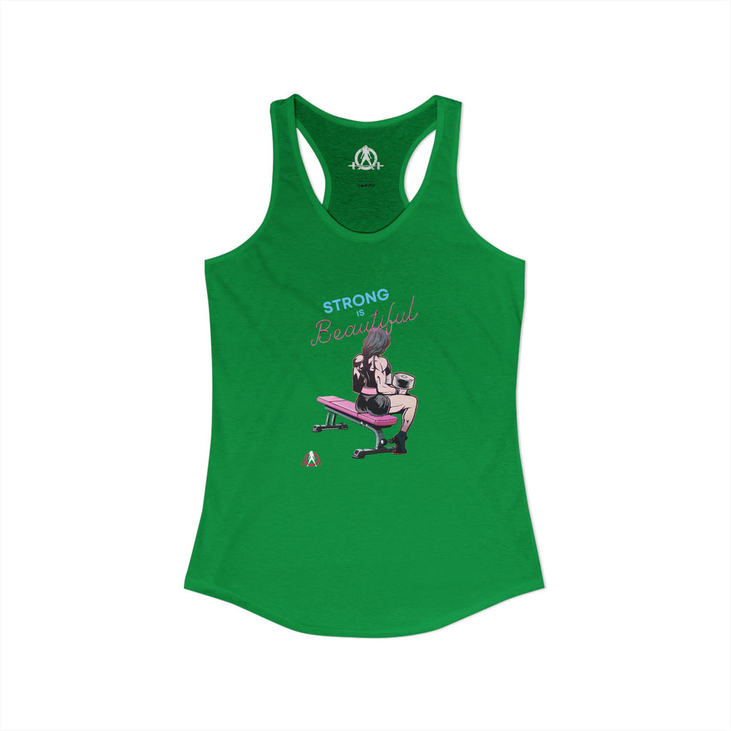 Strong Is Beautiful - Comic  - Racer Back Tank Top - Women's Ideal Racerback Tank Plain Back