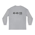 45 + 45 = 135 - Unisex Classic Long Sleeve T-Shirt - Black Print on Front & Back