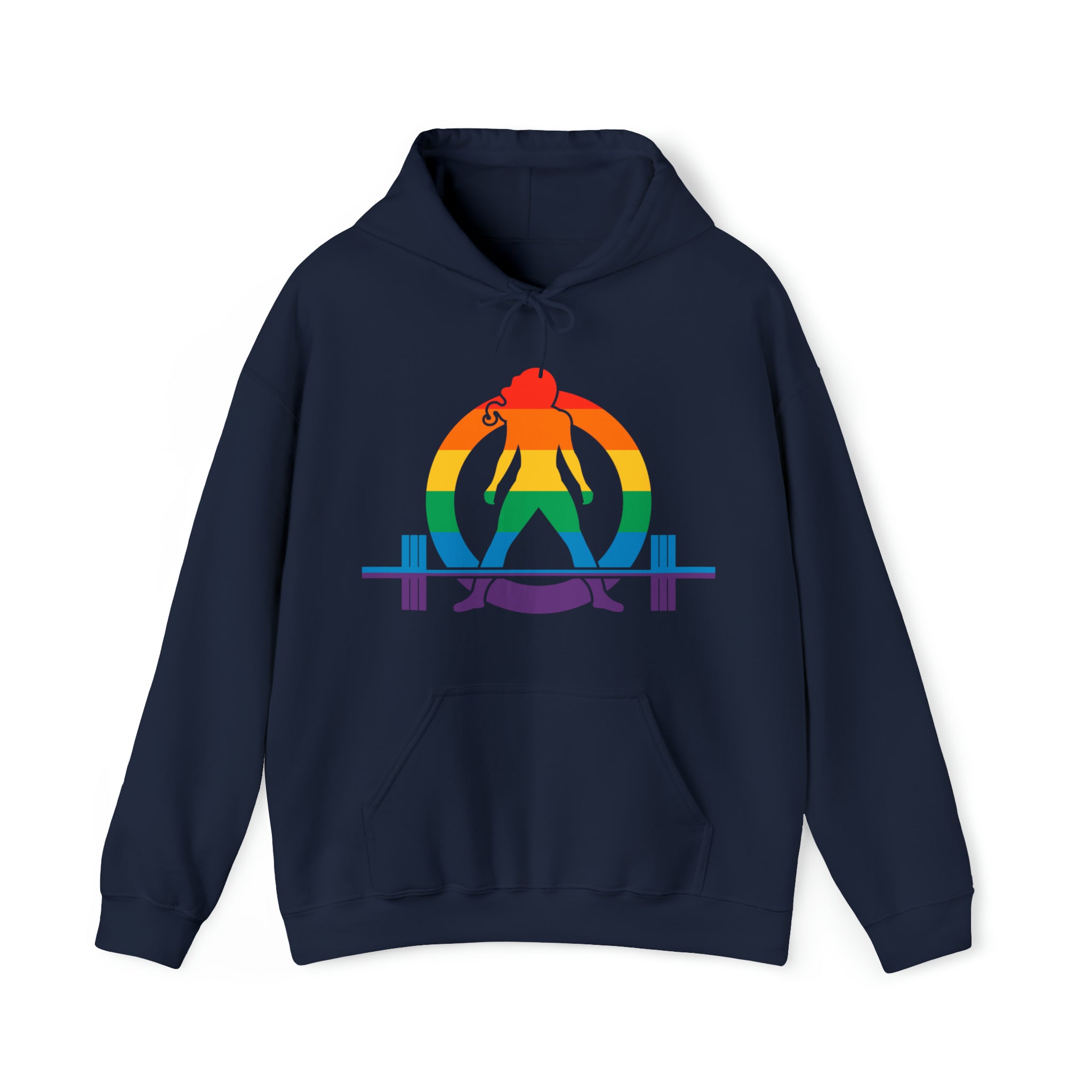 Strong Not Skinny - Pride Color Logo - Unisex Heavy Blend Hooded Sweatshirt