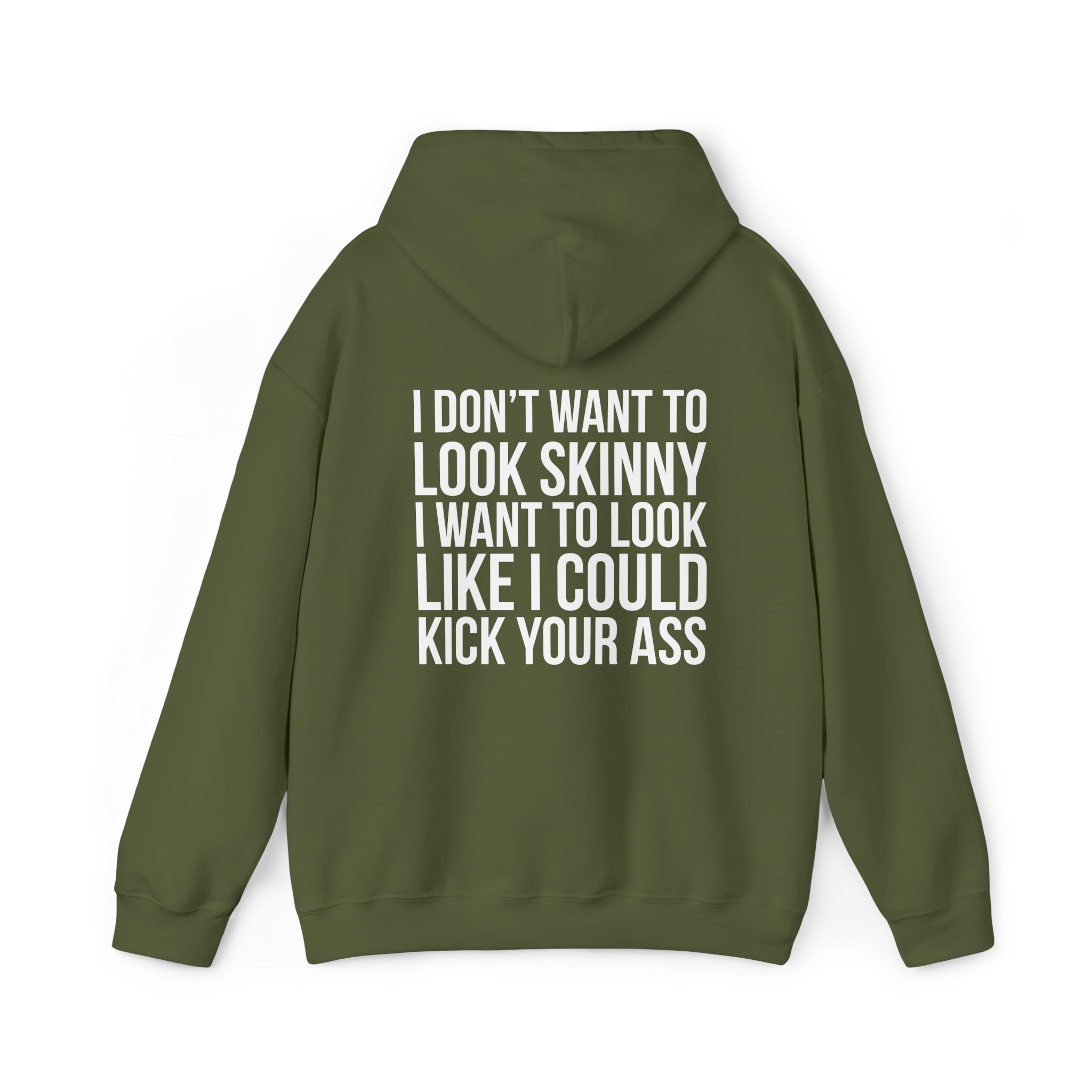 Kick Your Ass - Classic Logo White - Unisex Heavy Blend Hooded Sweatshirt (BEST SELLER)