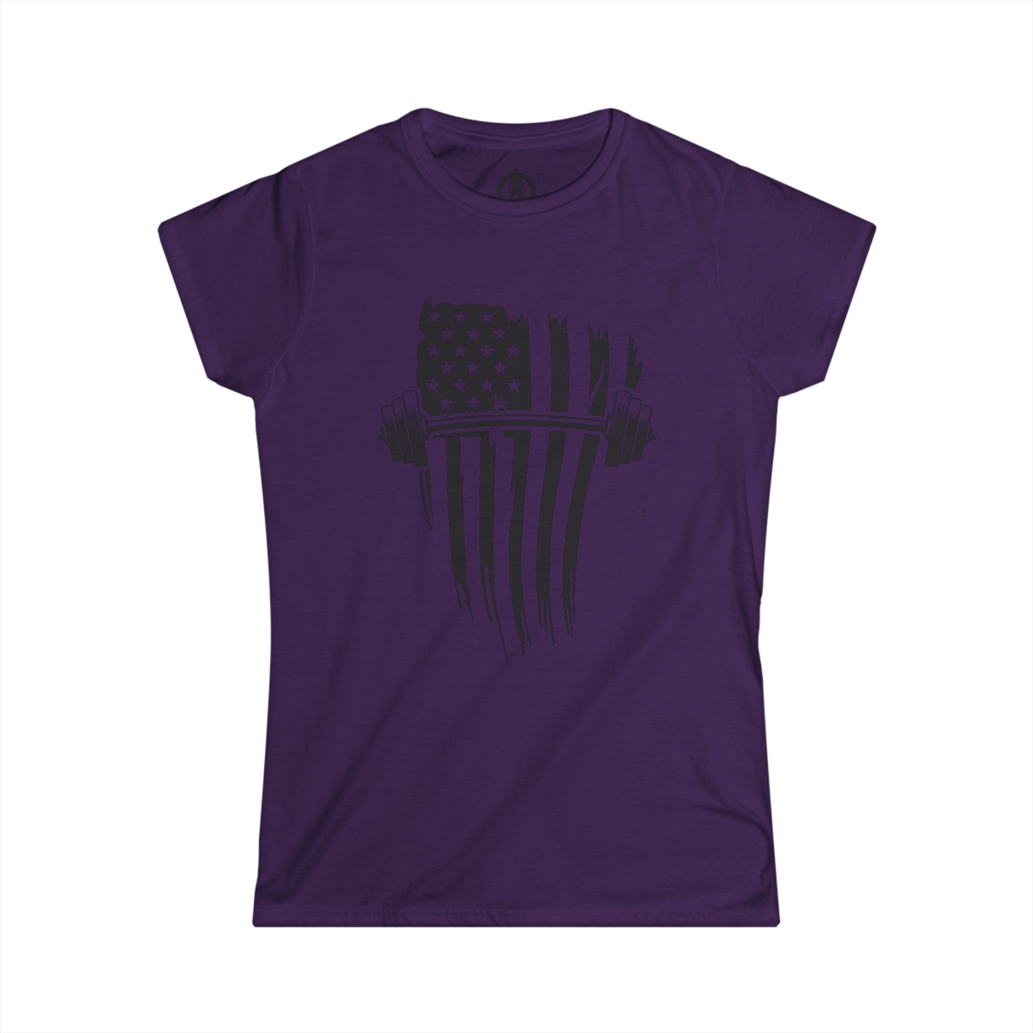 USA Barbell - Women's Softstyle Tee - Black Front Logo