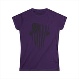 USA Barbell - Women's Softstyle Tee - Black Front Logo