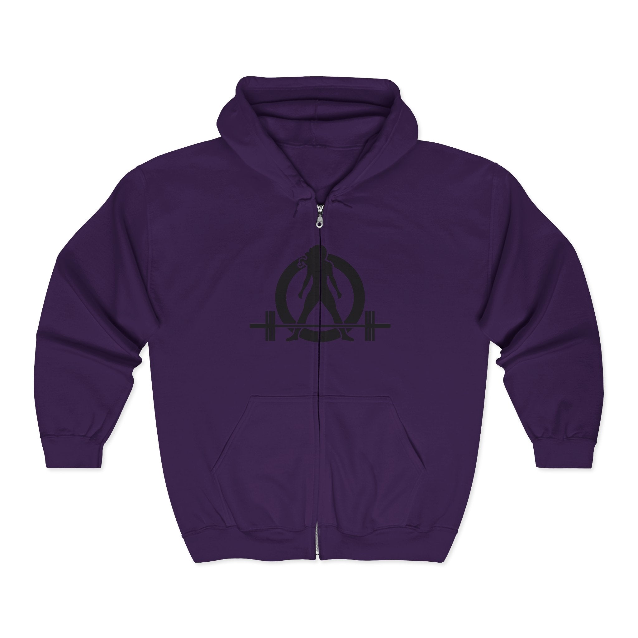 Unisex Heavy Blend™ Full Zip Hooded Sweatshirt - Classic Black Logo