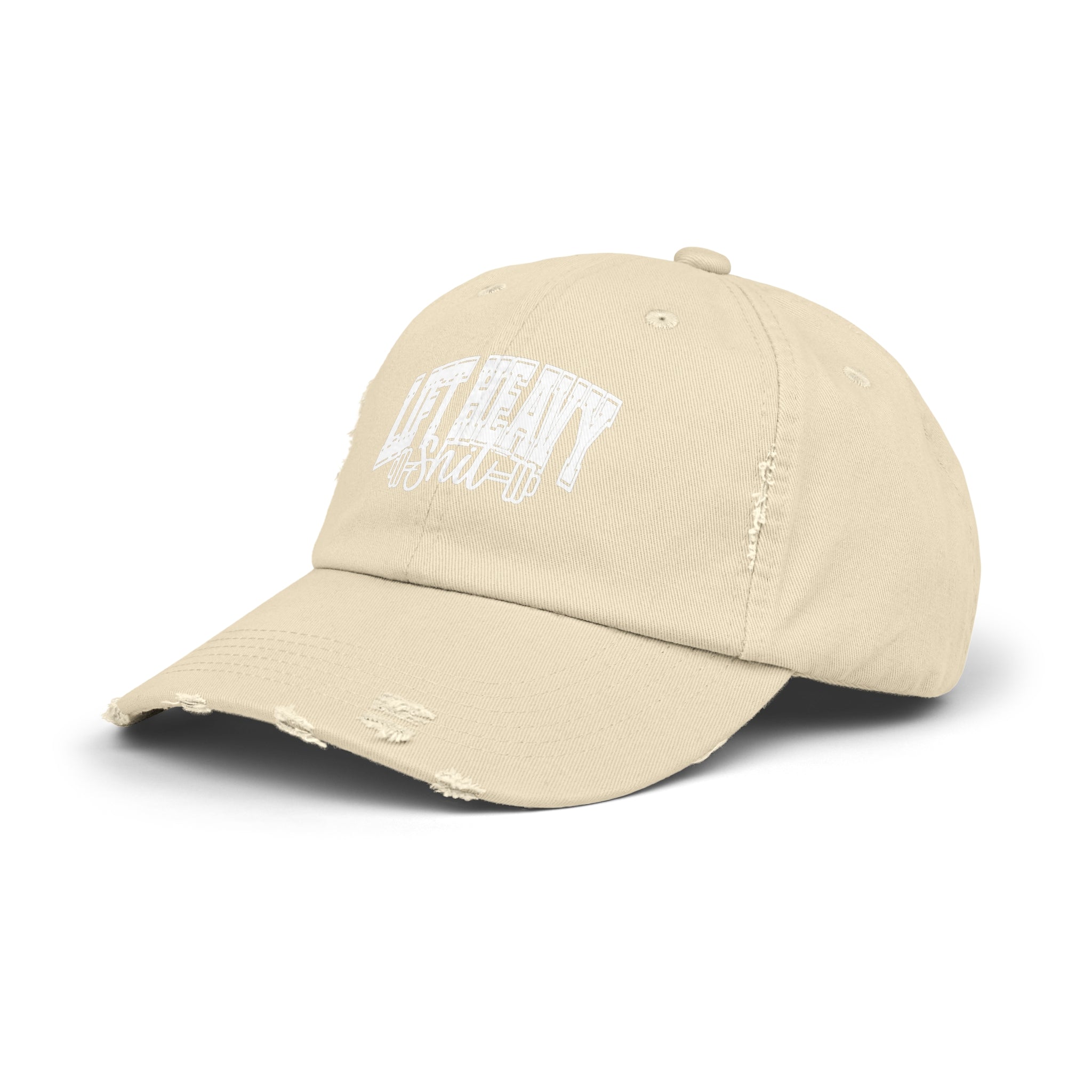 Lift Heavy Shit - Unisex Distressed Cap - White Logo