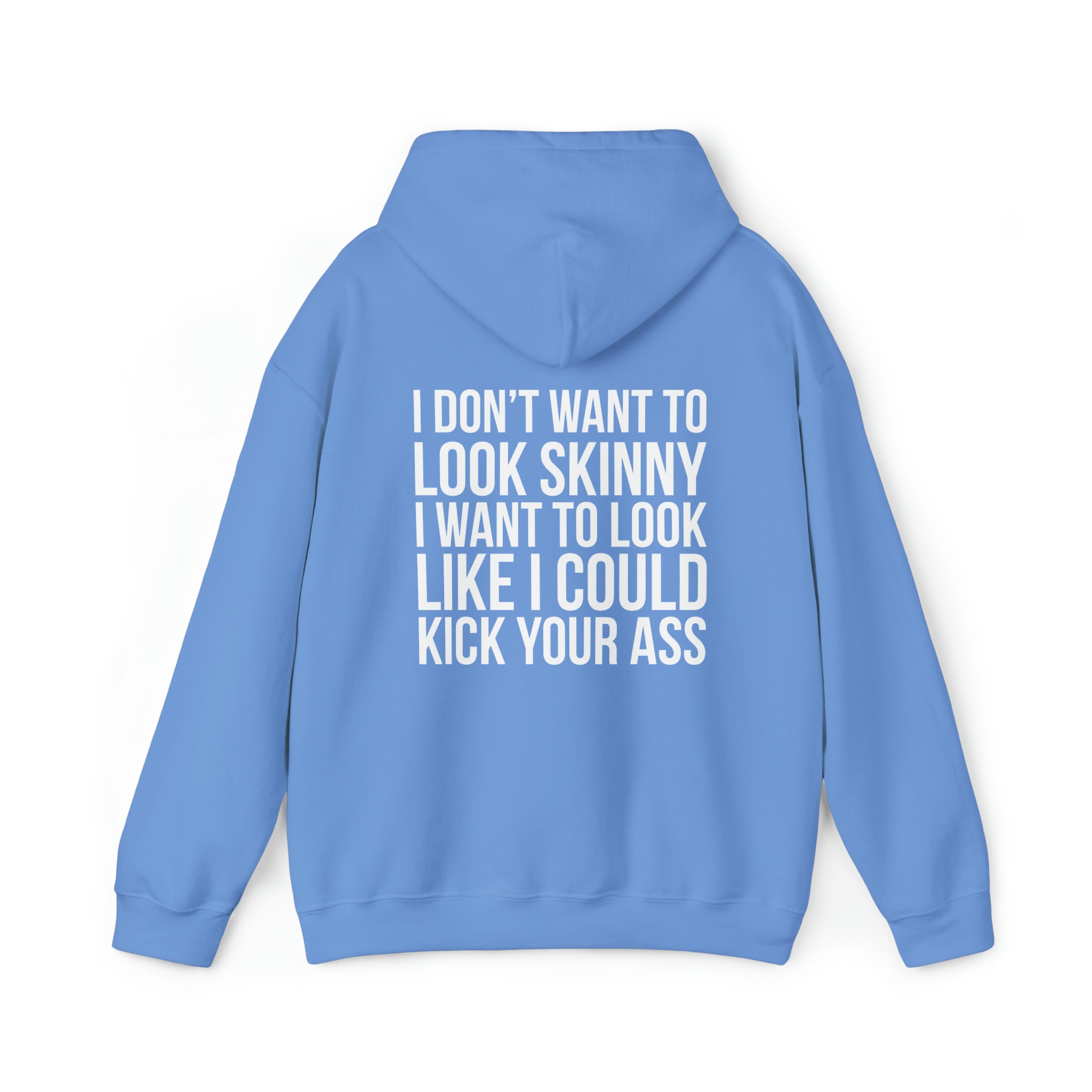 Kick Your Ass - Classic Logo White - Unisex Heavy Blend Hooded Sweatshirt (BEST SELLER)
