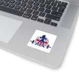 Square Stickers - UK Logo - Classic Dark
