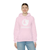 Strong Her in 42 - Classic Logo White - Unisex Heavy Blend Hooded Sweatshirt
