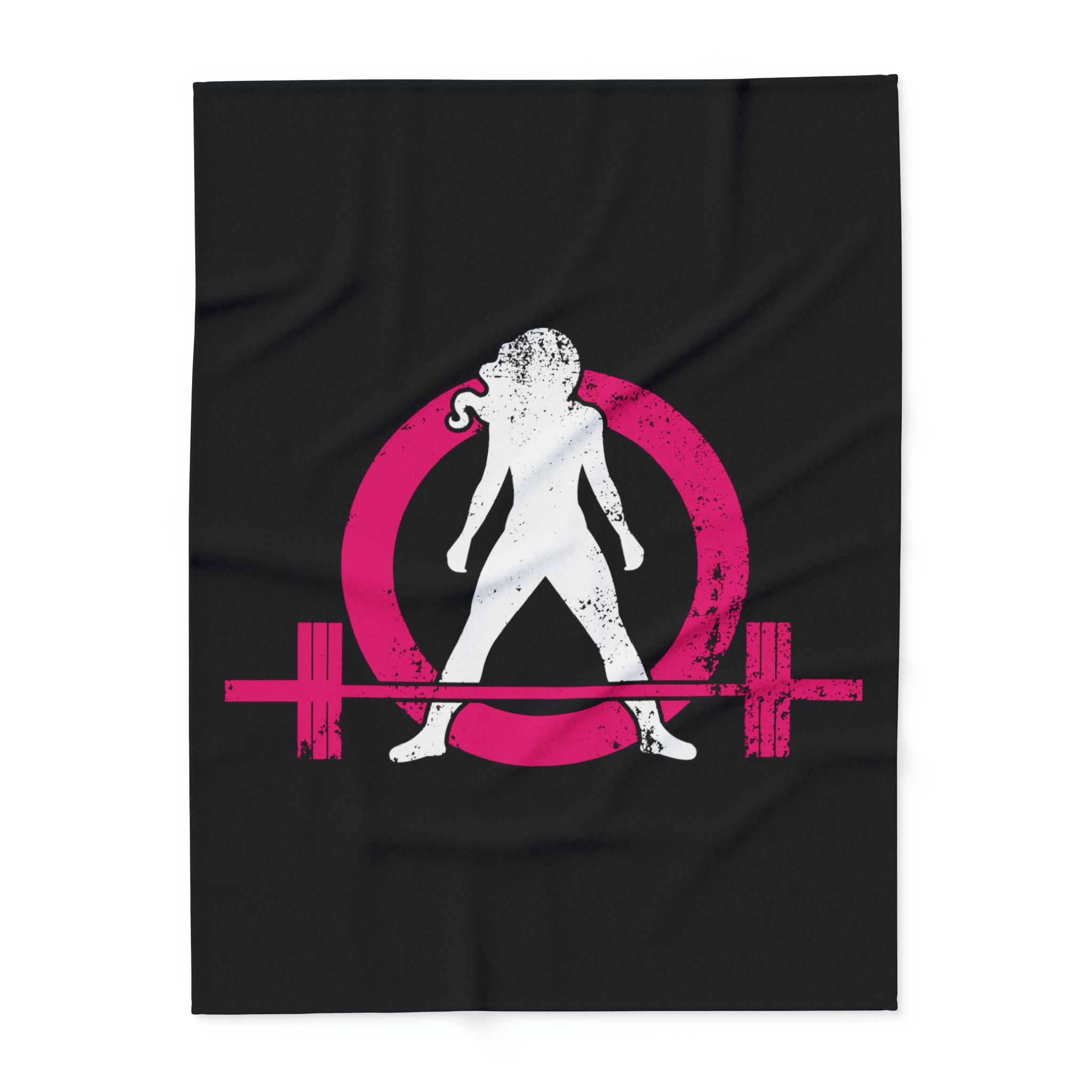 Arctic Fleece Blanket - Black Distressed Logo