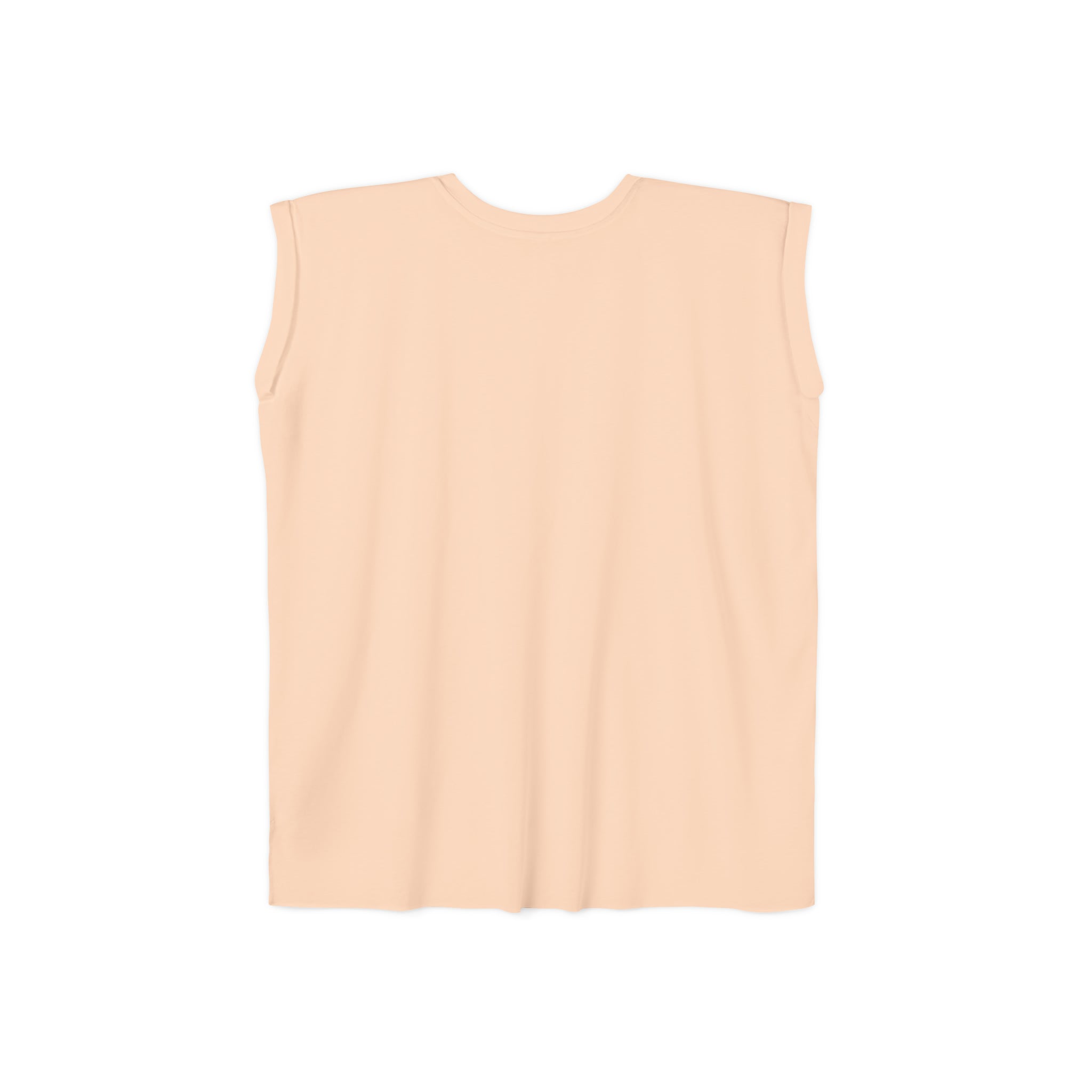 Women’s Flowy Rolled Cuffs Muscle Tee - Light Distressed Logo