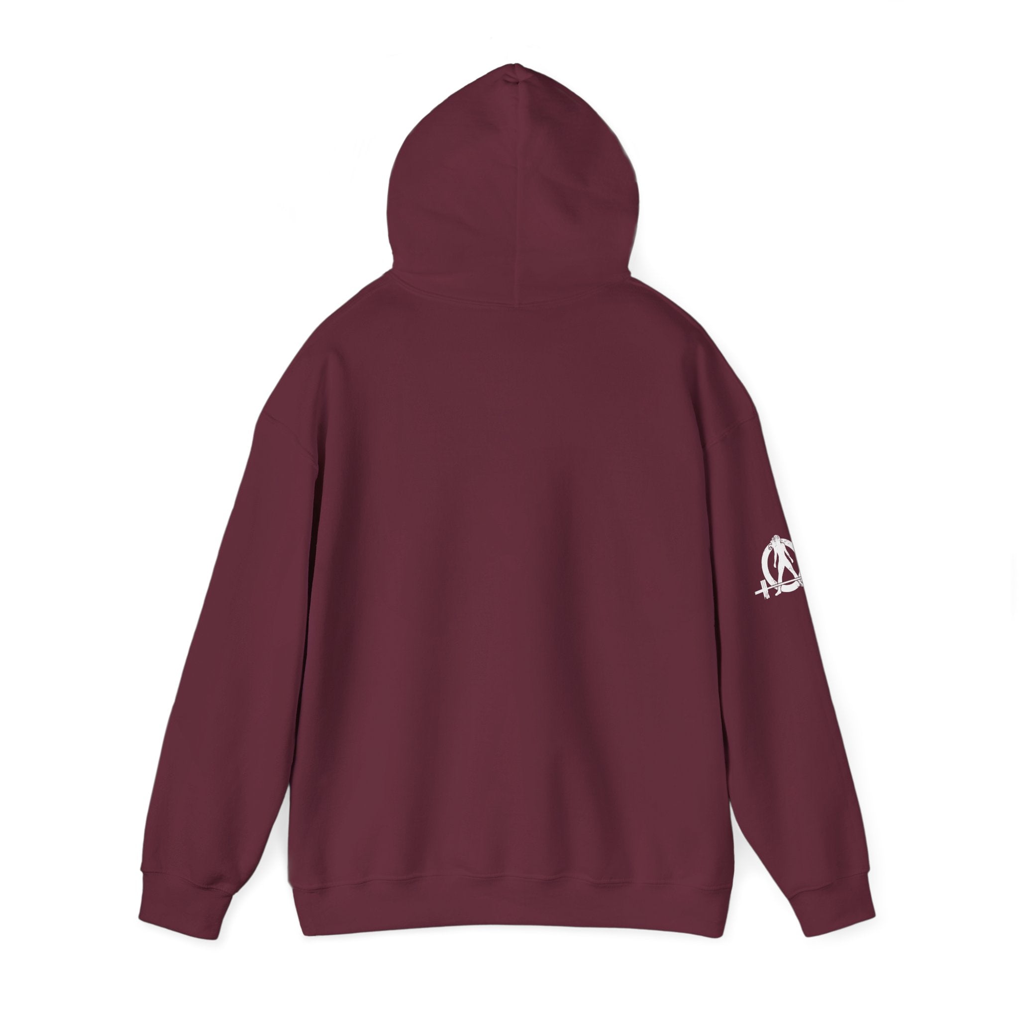 Lift Like.A Girl - Unisex Heavy Blend Hooded Sweatshirt - White Logo on Front & Right Sleeve