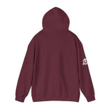 Lift Like.A Girl - Unisex Heavy Blend Hooded Sweatshirt - White Logo on Front & Right Sleeve