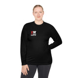 HW Barbell Club - Unisex Lightweight Long Sleeve Tee - Front Right Chest