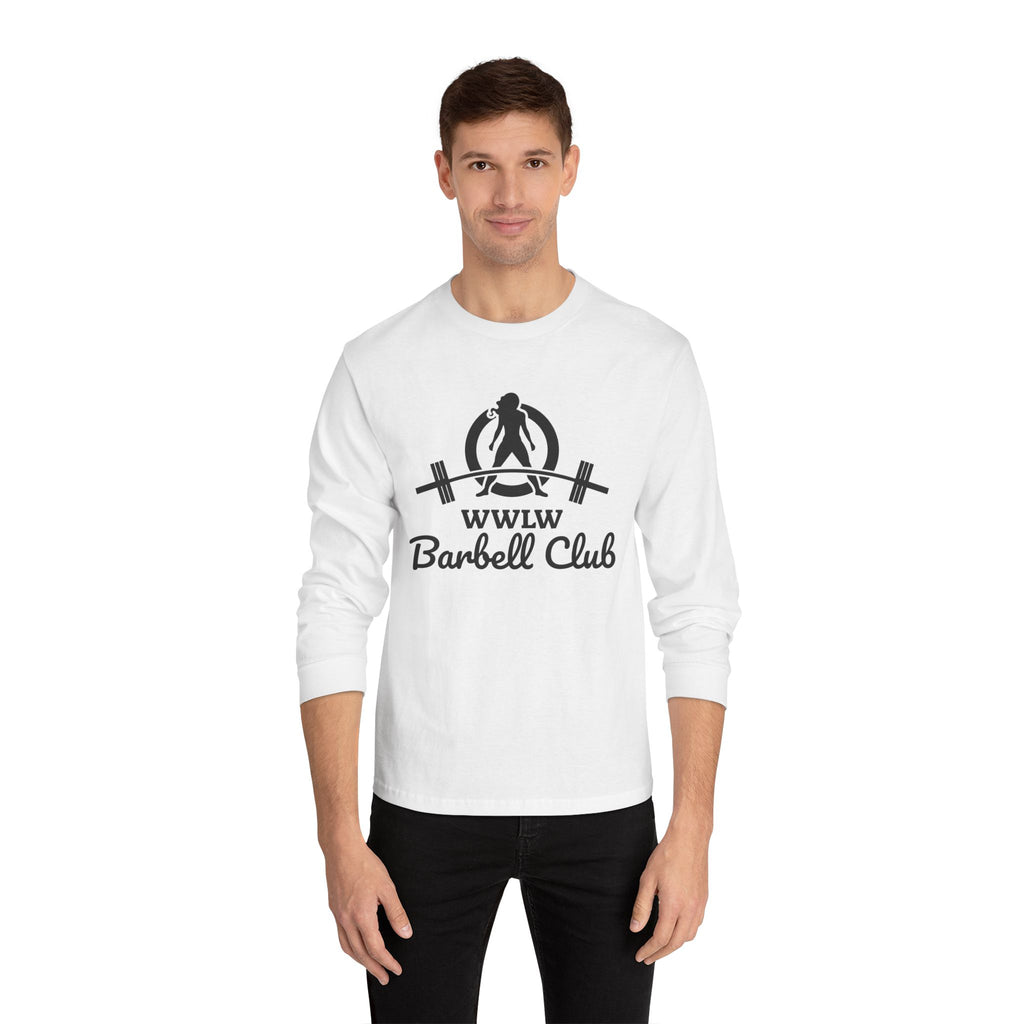 WWLW Barbell Club - Unisex Long Sleeve T-Shirt - Black Logo