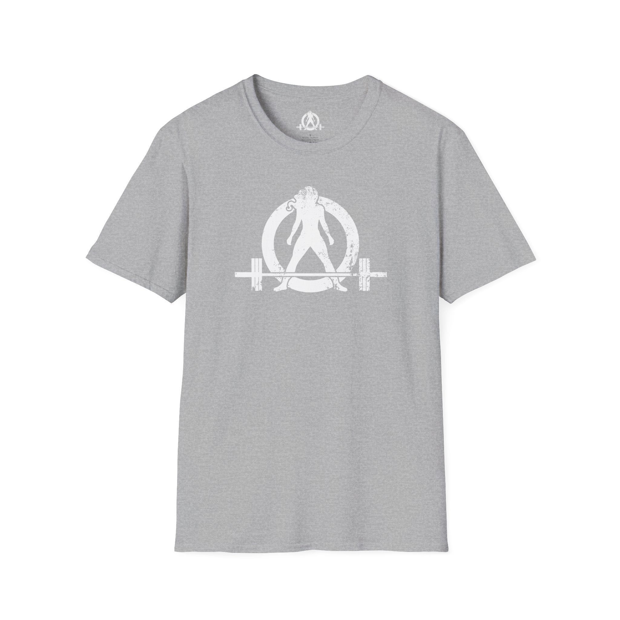 Unisex Softstyle T-Shirt - White Distressed Logo - Plain Back (BEST SELLER)
