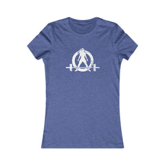 I DON’T WANT TO LOOK SKINNY I WANT TO LOOK LIKE I CAN KICK YOUR ASS - White WWLW Distressed Logo - Women's Favorite Tee