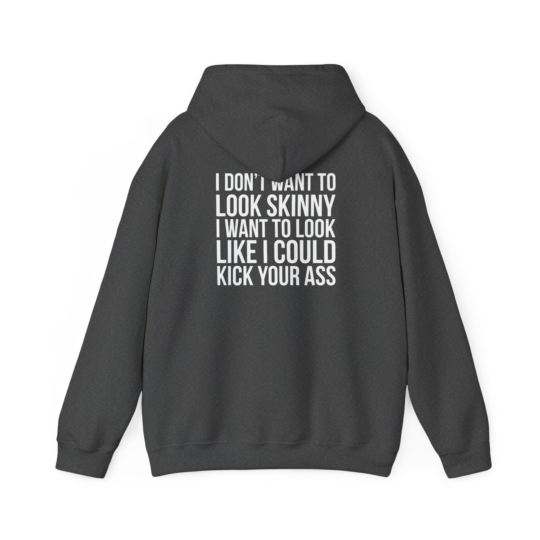 Kick Your Ass - Classic Logo White - Unisex Heavy Blend Hooded Sweatshirt (BEST SELLER)