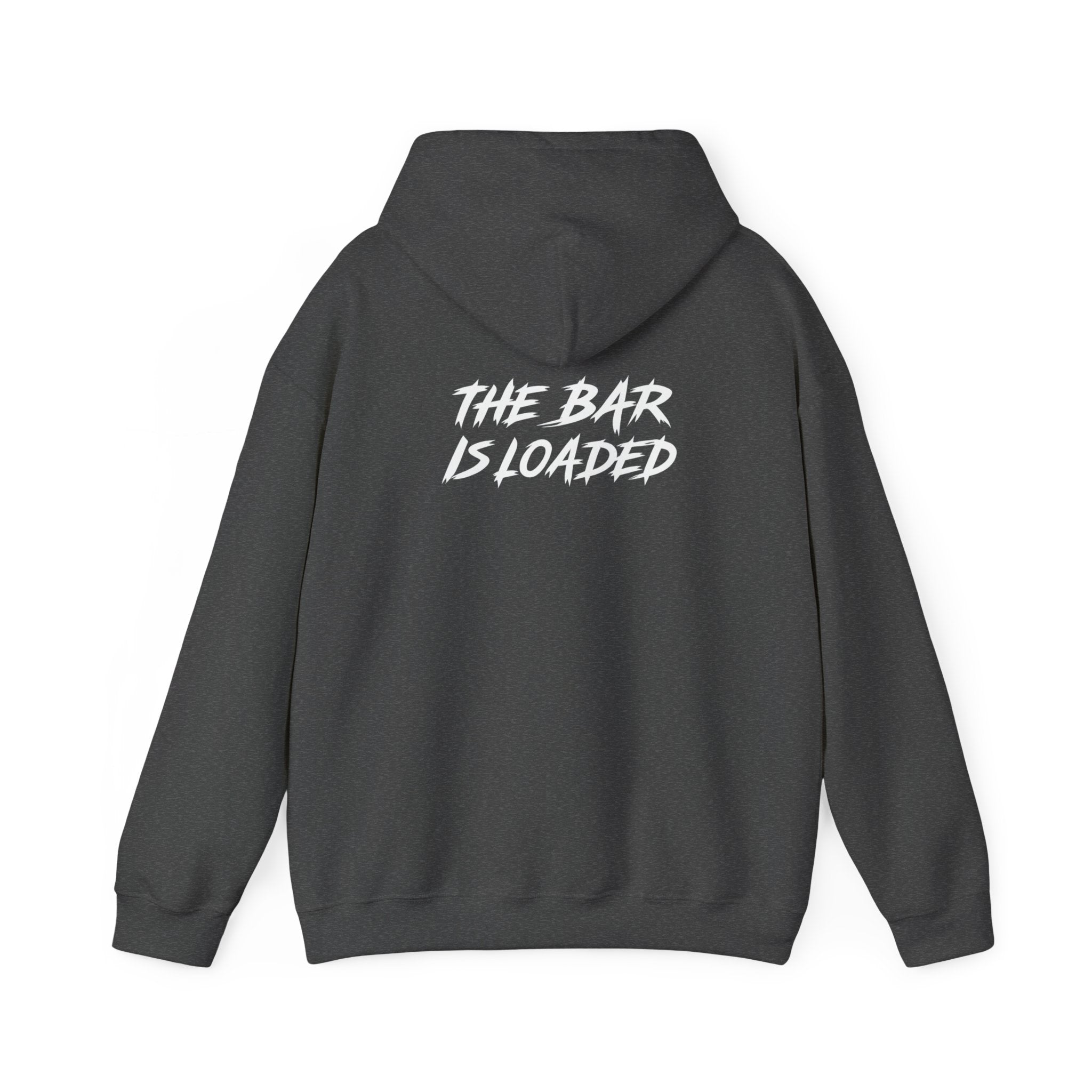 The Bar Is Loaded - Unisex Heavy Blend Hooded Sweatshirt - White Logo
