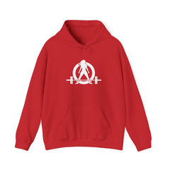 I DON’T WANT TO LOOK SKINNY, I WANT TO LOOK LIKE I CAN KICK YOUR ASS – Unisex Heavy Blend™ Hooded Sweatshirt (White Logo) 🤍