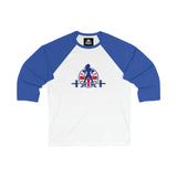 3\4 Sleeve Baseball Tee - UK Logo Light
